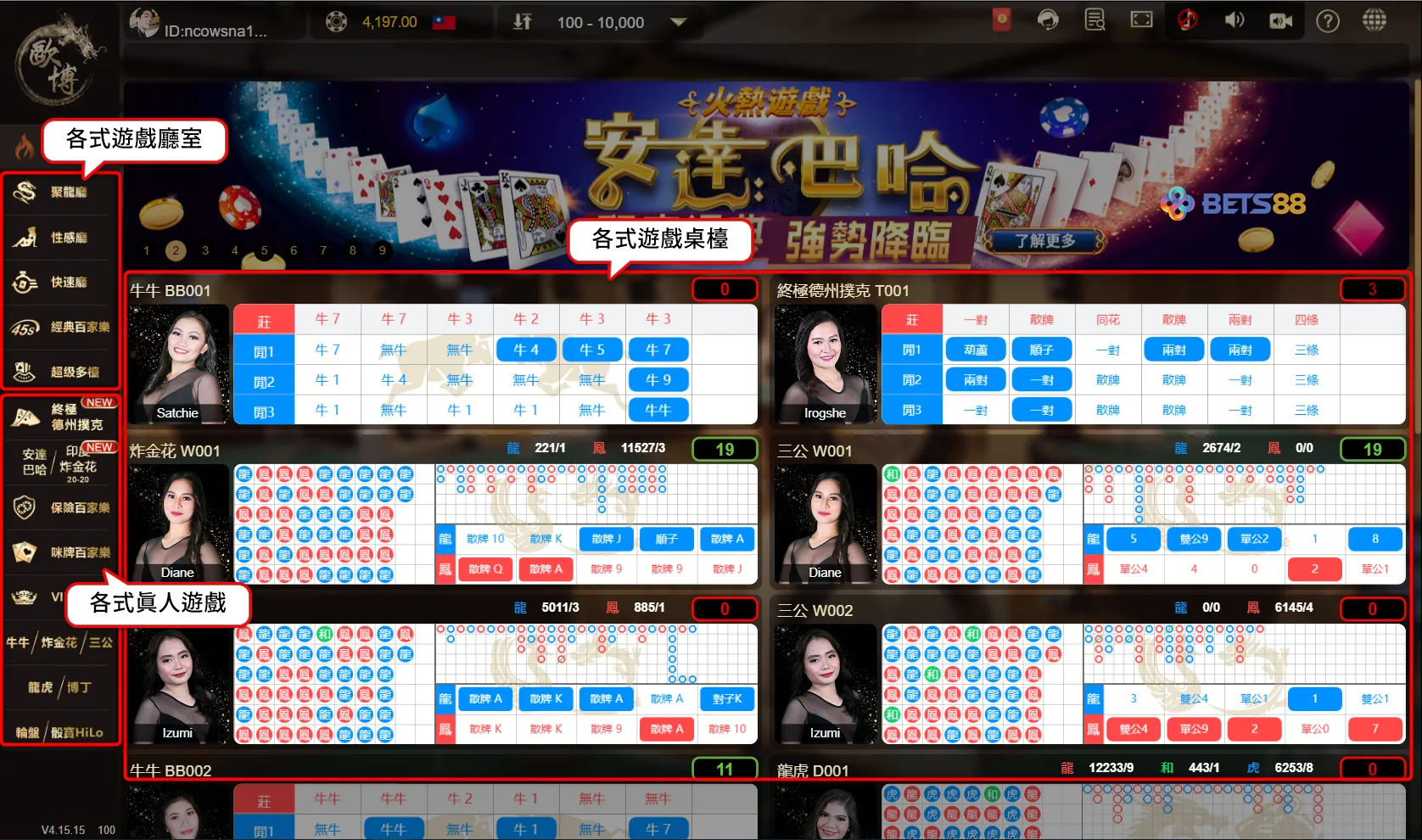 ALLBET 真人娛樂 歐博試玩 試玩介面介紹-bets88娛樂城com